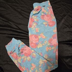 Floral Print Joggers Cute Booty Lounge
